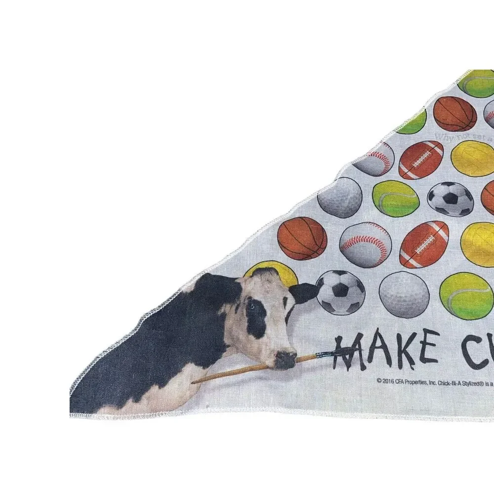 Chick-fil-A Dog Bandana Pup Pet 2016 Make Chikin Yur Goal Soccer Fast Food 26